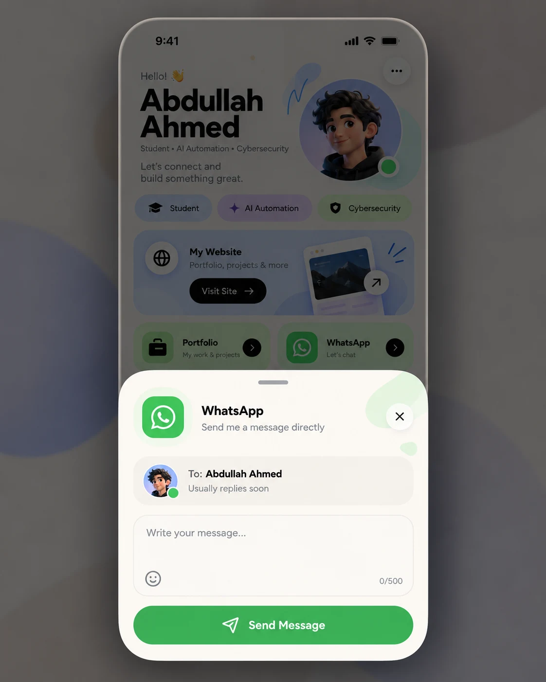 Illustrated avatar placeholder for Abdullah Ahmed